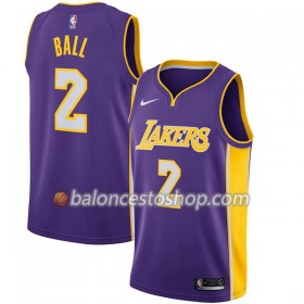 Camiseta Hombre NBA Los Angeles Lakers Lonzo Ball 2 Nike 2017-18 Violeta Swingman
